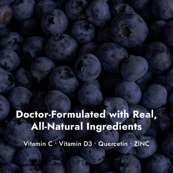 Kids Z-Stack Ingredients on blueberry background
